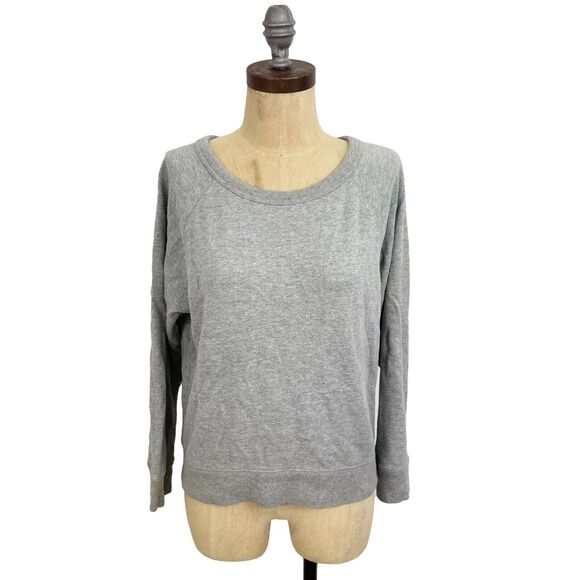 EVERLANE The Lightweight French Terry Crew Sweatshirt S Heather Gray EUC B12 - Picture 2 of 6
